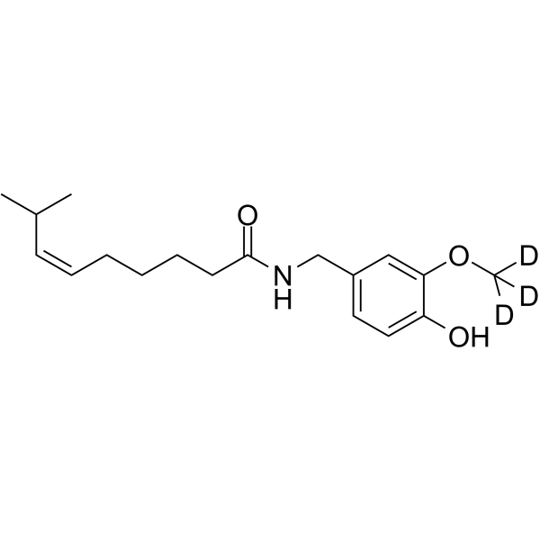 (Z)-Capsaicin-d3 Chemical Structure (Z)-Capsaicin-d3(Synonyms: (Z)-辣椒素 d3)