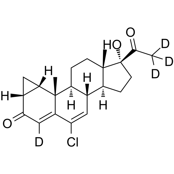 Cyproterone-d4 Chemical Structure Cyproterone-d4