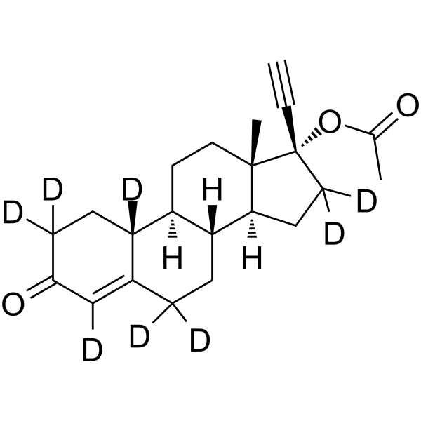 Norethindrone acetate-D8 Chemical Structure Norethindrone acetate-D8(Synonyms: 19-Norethindrone acetate-D8)