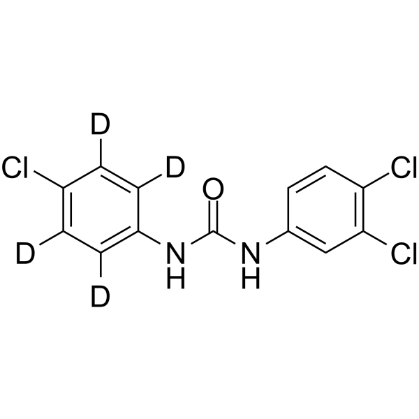 Triclocarban-d4 Chemical Structure Triclocarban-d4(Synonyms: 3,4,4′-Trichlorocarbanilide-d4)