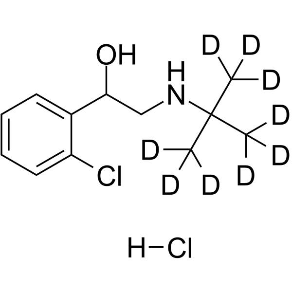 Tulobuterol-D9 hydrochloride Chemical Structure Tulobuterol-D9 hydrochloride(Synonyms: C-78-D9)