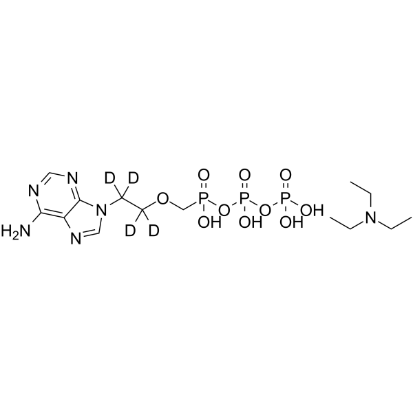 Adefovir-d4 diphosphate triethylamine Chemical Structure Adefovir-d4 diphosphate triethylamine(Synonyms: 阿德福韦 d4 二磷酸 (三乙胺盐))
