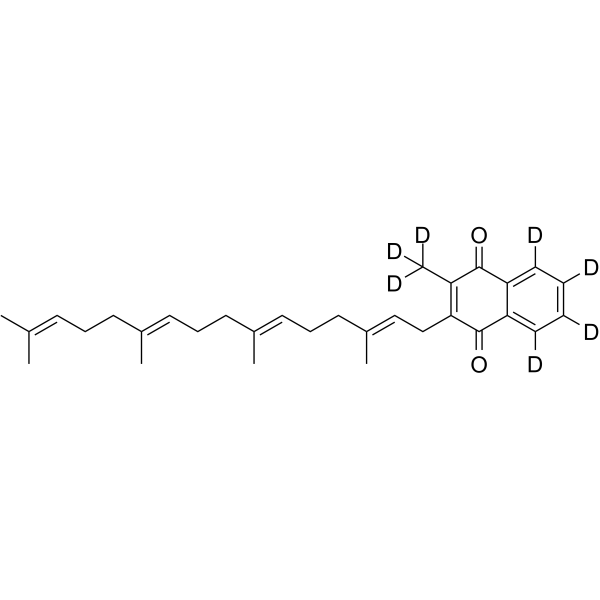Menaquinone-4-d7 Chemical Structure Menaquinone-4-d7(Synonyms: 甲萘醌 4-d7)