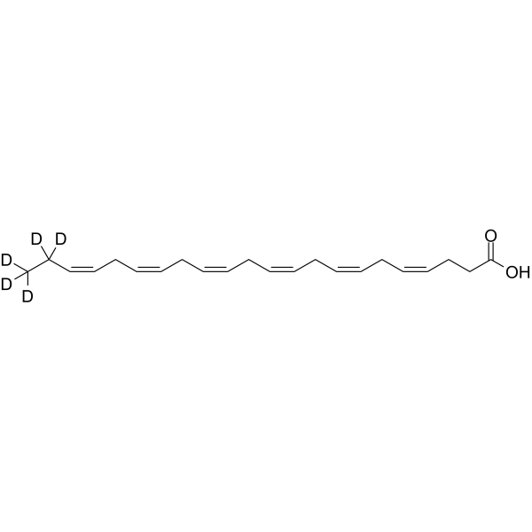 Docosahexaenoic acid-d5 Chemical Structure Docosahexaenoic acid-d5(Synonyms: DHA-d5; Cervonic acid-d5)