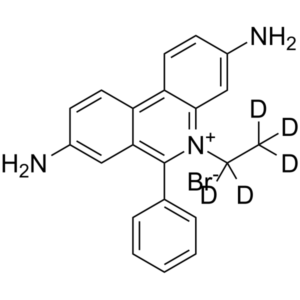 Ethidium-d5 bromide Chemical Structure Ethidium-d5 bromide(Synonyms: 溴化乙啶 d5 (溴盐))