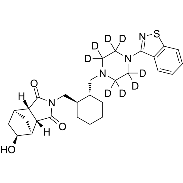 Lurasidone Metabolite 14326 D8 Chemical Structure Lurasidone Metabolite 14326 D8