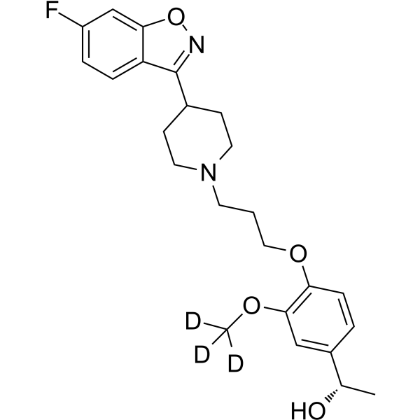 (S)-Hydroxy iloperidone-d3 Chemical Structure (S)-Hydroxy iloperidone-d3