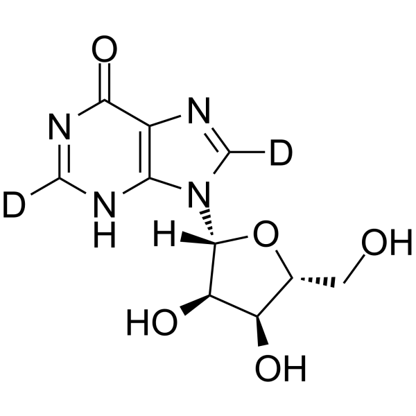Inosine-2,8-d2 Chemical Structure Inosine-2,8-d2(Synonyms: 肌苷 d2)