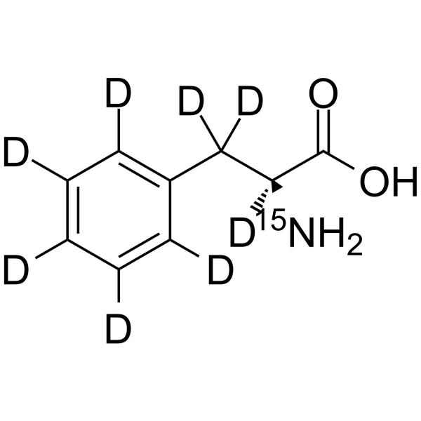L-Phenylalanine-15N,d8 Chemical Structure L-Phenylalanine-15N,d8(Synonyms: (S)-2-Amino-3-phenylpropionic acid-15N,d8)