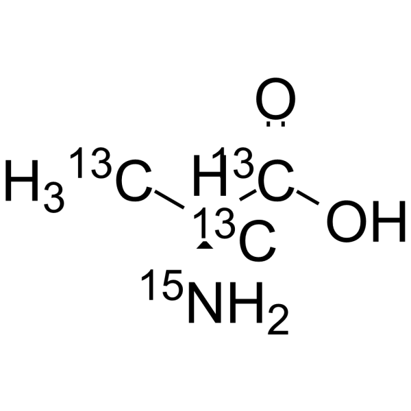 L-Alanine-13C3,15N Chemical Structure L-Alanine-13C3,15N(Synonyms: L-2-Aminopropionic acid-13C3,15N)
