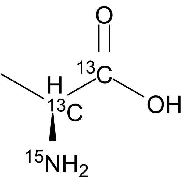 L-Alanine-13C2,15N Chemical Structure L-Alanine-13C2,15N(Synonyms: L-2-Aminopropionic acid-13C2,15N)