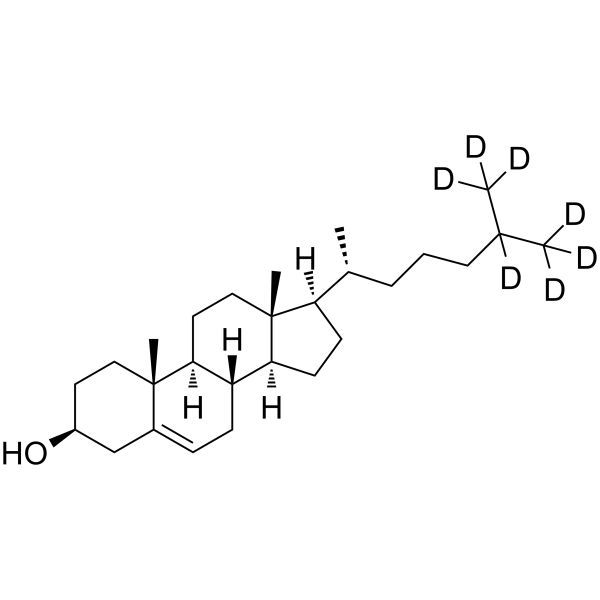Cholesterol-d7 Chemical Structure Cholesterol-d7(Synonyms: 胆固醇 d7)
