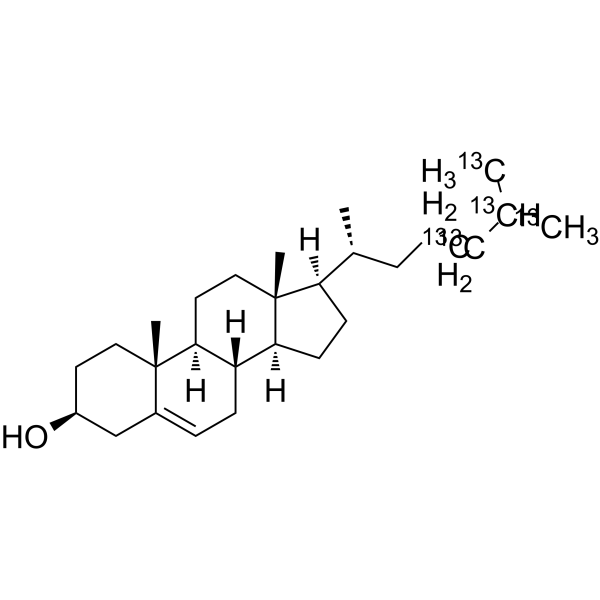 Cholesterol-13C5 Chemical Structure Cholesterol-13C5(Synonyms: 胆固醇 13C5)
