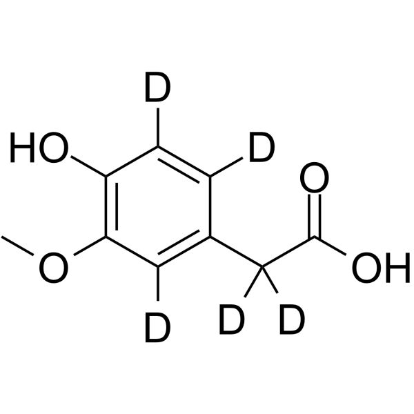 Homovanillic acid-d5 Chemical Structure Homovanillic acid-d5(Synonyms: Vanilacetic acid-d5)