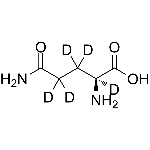 L-Glutamine-d5 Chemical Structure L-Glutamine-d5(Synonyms: L-Glutamic acid 5-amide-d5)