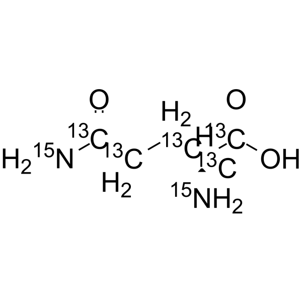 L-Glutamine-13C5,15N2 Chemical Structure L-Glutamine-13C5,15N2(Synonyms: L-Glutamic acid 5-amide-13C5,15N2)
