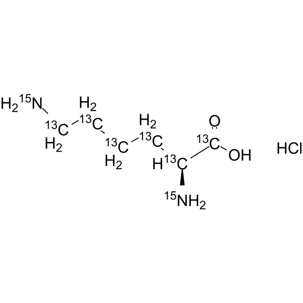 L-Lysine-13C6,15N2 hydrochloride Chemical Structure L-Lysine-13C6,15N2 hydrochloride