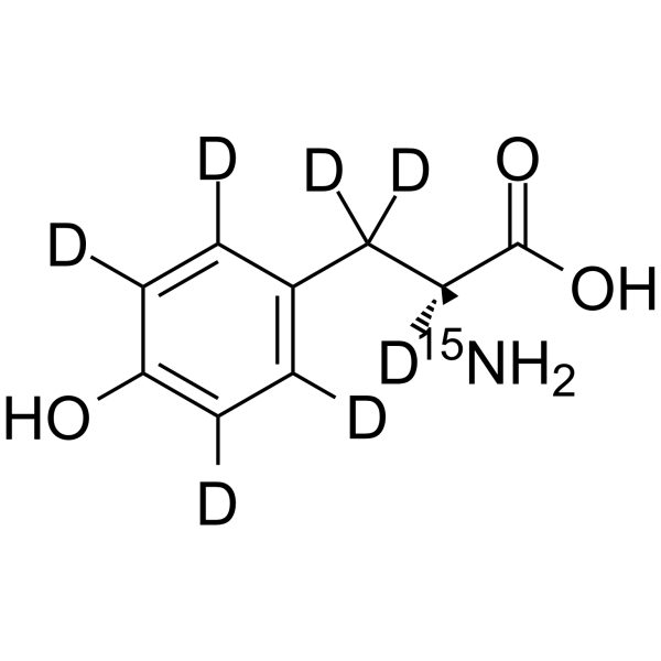 L-Tyrosine-15N,d7 Chemical Structure L-Tyrosine-15N,d7(Synonyms: L-酪氨酸 15N,d7)