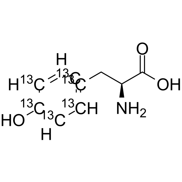 L-Tyrosine-13C6 Chemical Structure L-Tyrosine-13C6(Synonyms: L-酪氨酸 13C6)