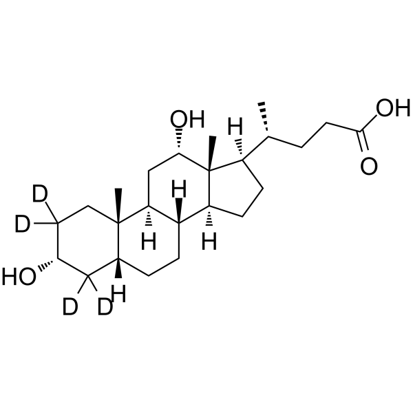 Deoxycholic acid-d4 Chemical Structure Deoxycholic acid-d4(Synonyms: 去氧胆酸 d4)