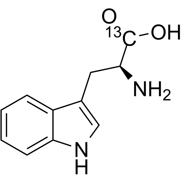 L-Tryptophan-1-13C Chemical Structure L-Tryptophan-1-13C(Synonyms: Tryptophan-1-13C; Tryptophane-1-13C)
