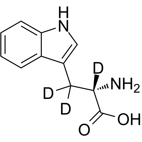 L-Tryptophan-d3 Chemical Structure L-Tryptophan-d3(Synonyms: Tryptophan-d3; Tryptophane-d3)