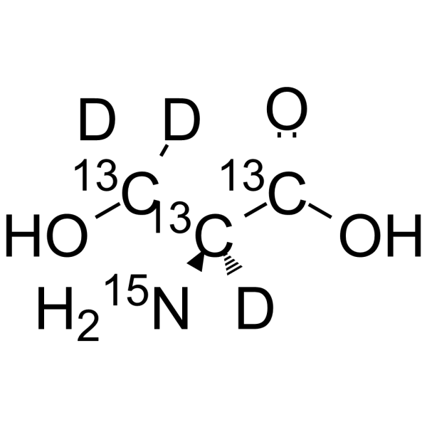 L-Serine-13C3,d3,15N Chemical Structure L-Serine-13C3,d3,15N(Synonyms: (-)-Serine-13C3,d3,15N; (S)-Serine-13C3,d3,15N)
