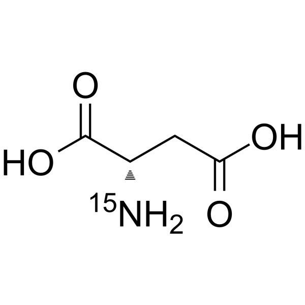L-Aspartic acid-15N Chemical Structure L-Aspartic acid-15N(Synonyms: L-天冬氨酸 15N)