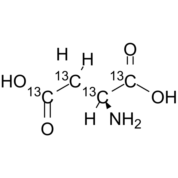 L-Aspartic acid-13C4 Chemical Structure L-Aspartic acid-13C4(Synonyms: L-天冬氨酸 13C4)