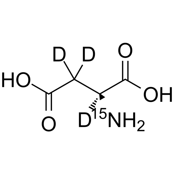 L-Aspartic acid-d3,15N Chemical Structure L-Aspartic acid-d3,15N(Synonyms: L-天冬氨酸 d3,15N)