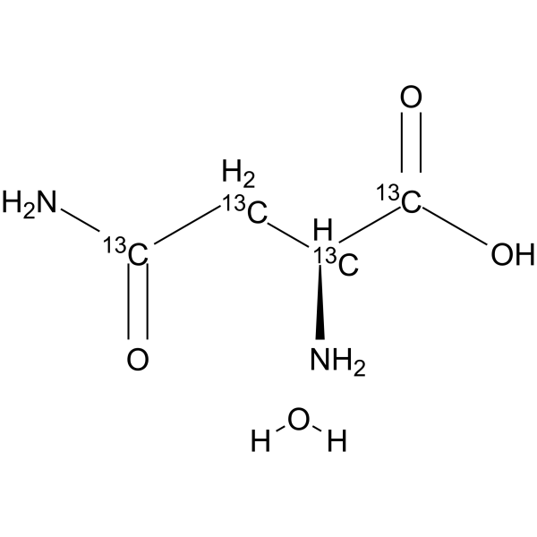L-Asparagine-13C4 monohydrate Chemical Structure L-Asparagine-13C4 monohydrate(Synonyms: (-)-Asparagine-13C4 monohydrate; Asn-13C4 monohydrate; Asparamide-13C4 monohydrate)