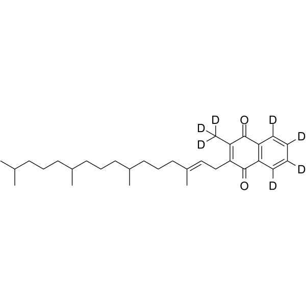 Vitamin K1 D7 Chemical Structure Vitamin K1 D7(Synonyms: 维生素 K1 D7)