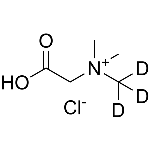 Betaine-d3 chloride Chemical Structure Betaine-d3 chloride(Synonyms: 盐酸甜菜碱 d3 (氯化物))