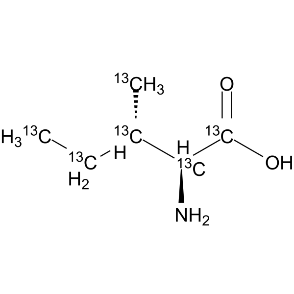 L-Isoleucine-13C6 Chemical Structure L-Isoleucine-13C6(Synonyms: L-Isoleucine-13C6)