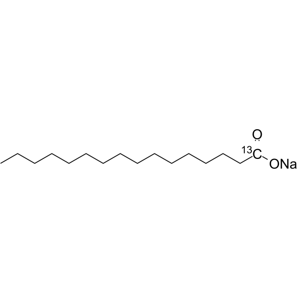 Palmitic acid-13C sodium Chemical Structure Palmitic acid-13C sodium