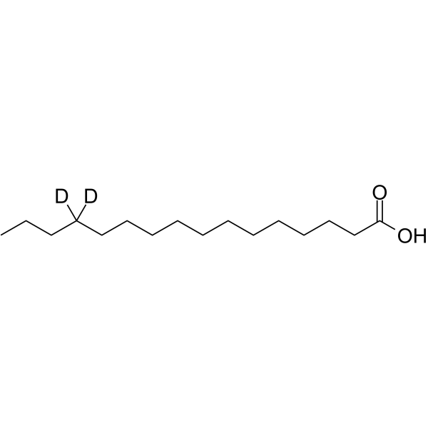 Palmitic acid-d2-1 Chemical Structure Palmitic acid-d2-1(Synonyms: 棕榈酸 d2-1)