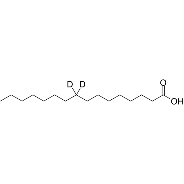 Palmitic acid-d2-2 Chemical Structure Palmitic acid-d2-2