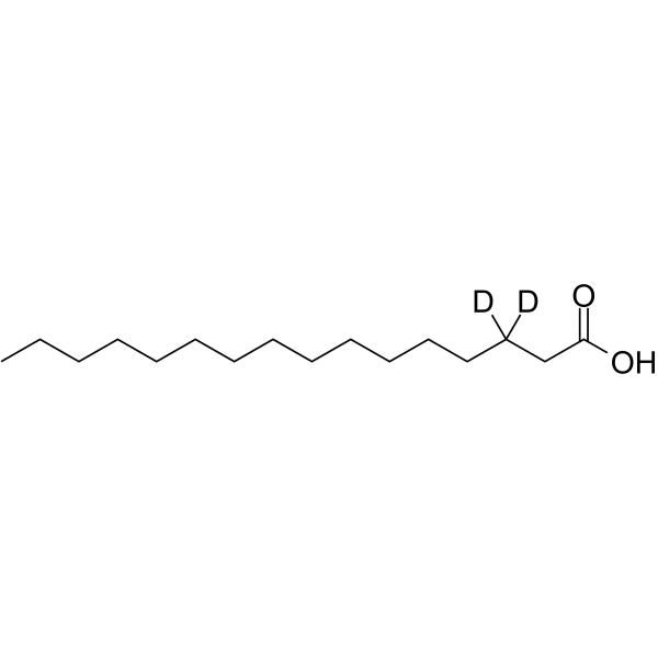 Palmitic acid-d2-3 Chemical Structure Palmitic acid-d2-3