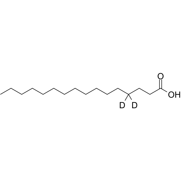 Palmitic acid-d2-4 Chemical Structure Palmitic acid-d2-4