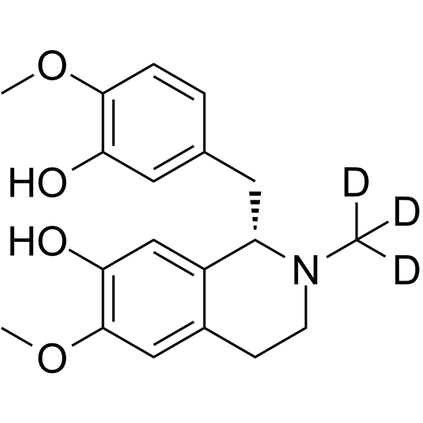 Reticuline-d3 Chemical Structure Reticuline-d3(Synonyms: 番荔枝碱 d3)