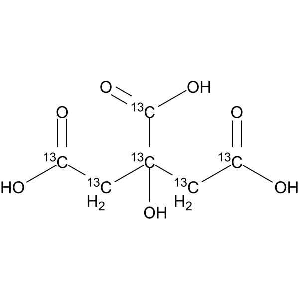 Citric acid-13C6 Chemical Structure Citric acid-13C6(Synonyms: 柠檬酸 13C6)