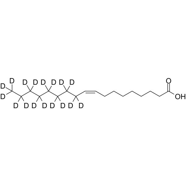 Oleic acid-d17 Chemical Structure Oleic acid-d17(Synonyms: 9-cis-Octadecenoic acid-d17; 9Z-Octadecenoic acid-d17)