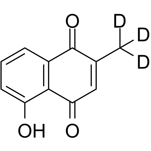 Plumbagin-d3 Chemical Structure Plumbagin-d3(Synonyms: 2-Methyljuglone-d3)