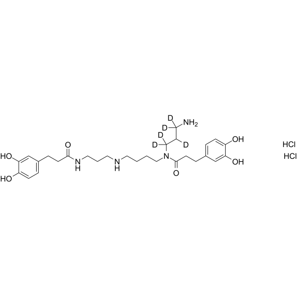 Kukoamine B-d5 dihydrochloride Chemical Structure Kukoamine B-d5 dihydrochloride