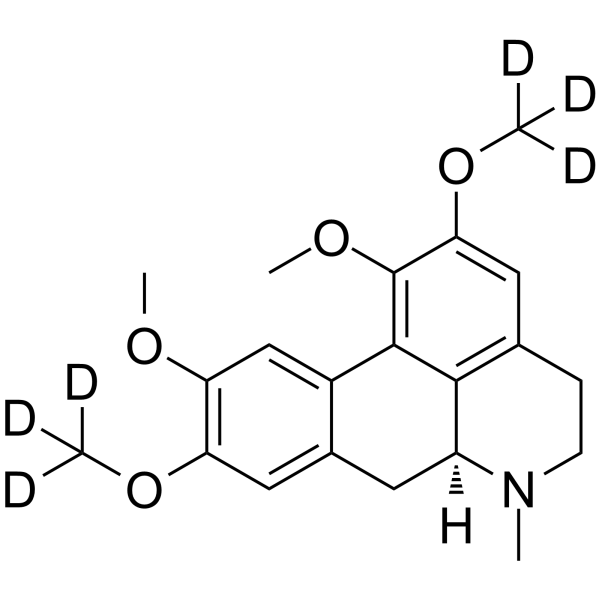 Glaucine-d6 Chemical Structure Glaucine-d6(Synonyms: O,O-Dimethylisoboldine-d6; S-(+)-Glaucine-d6; NSC 34396-d6)