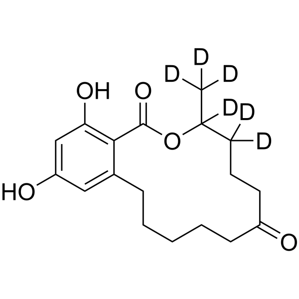 (Rac)-Zearalanone-d6 Chemical Structure (Rac)-Zearalanone-d6(Synonyms: 玉米赤霉酮 d6)