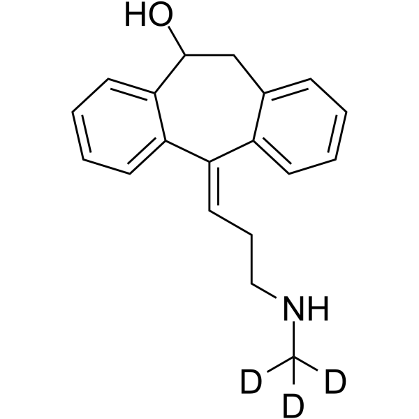 (E)-10-Hydroxynortriptyline-d3 Chemical Structure (E)-10-Hydroxynortriptyline-d3(Synonyms: E-10-OH-NT-d3)