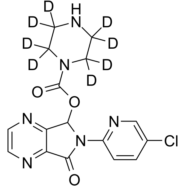 N-Desmethyl zopiclone-d8 Chemical Structure N-Desmethyl zopiclone-d8