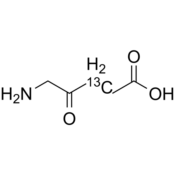 5-Aminolevulinic acid-13C Chemical Structure 5-Aminolevulinic acid-13C(Synonyms: 5-ALA-13C; δ-Aminolevulinic acid-13C; 5-Amino-4-oxopentanoic acid-13C)