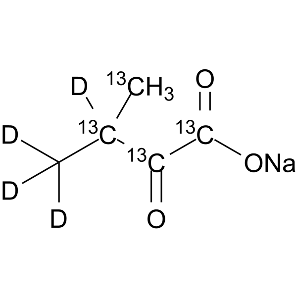 Sodium 3-methyl-2-oxobutanoate-13C4,d4 Chemical Structure Sodium 3-methyl-2-oxobutanoate-13C4,d4